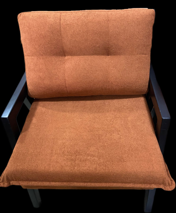 Poltrona mona em suede laranja - Image 4