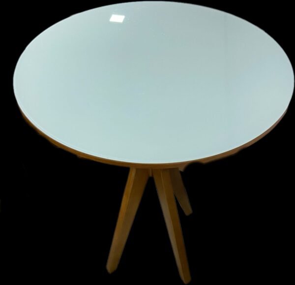 Mesa de canto retrô branca - Image 4