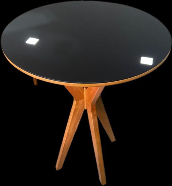 Mesa de canto retrô preta - Image 5