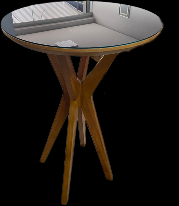Mesa de canto retrô preta - Image 6